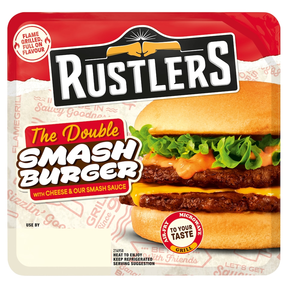 Rustlers The Double Smash Burger 145g