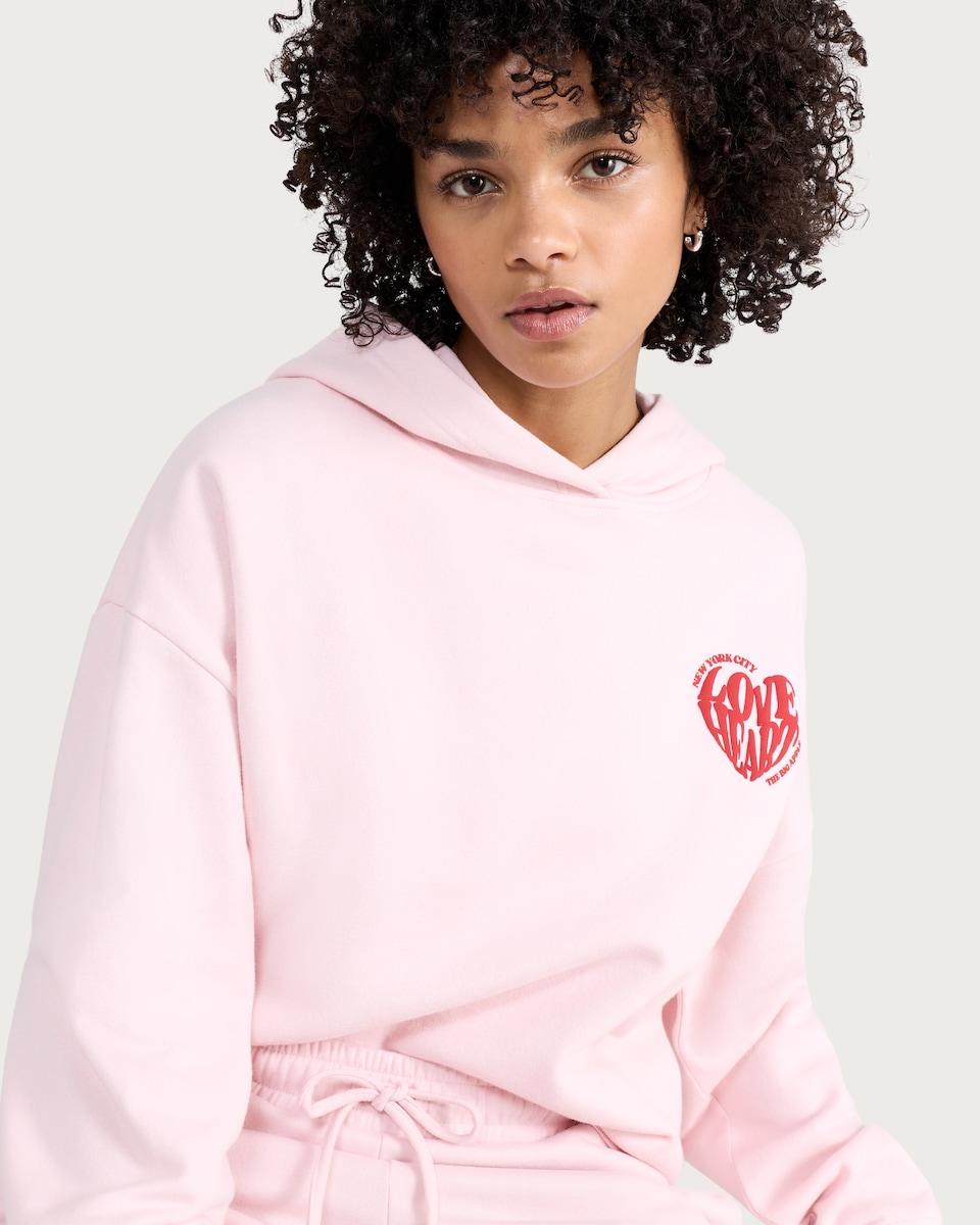 image 1 of OH ME OH MY Cotton Rich Oversized Fit Co-ord Hoodie in Pink