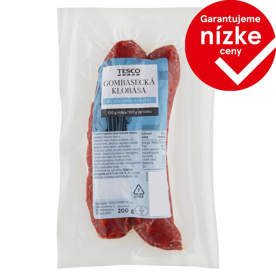 Tesco Gombasecká klobása 200 g