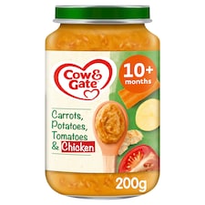 Cow & Gate Carrot Chicken Tomato & Potato Baby Food Meal Jar 10+ Months 200g