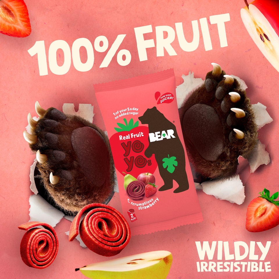 image 1 of Bear Strawberry Yoyo Multipack 5X20g