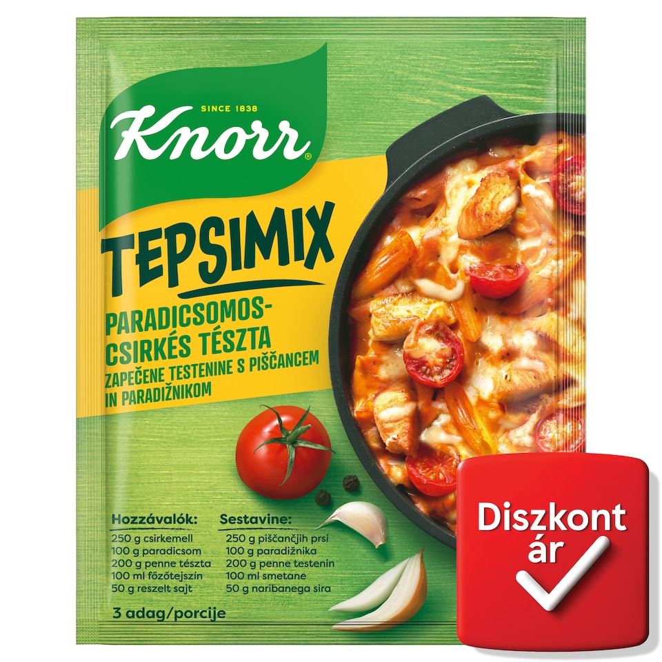 Knorr Tepsimix paradicsomos-csirkés tészta alap 48 g 