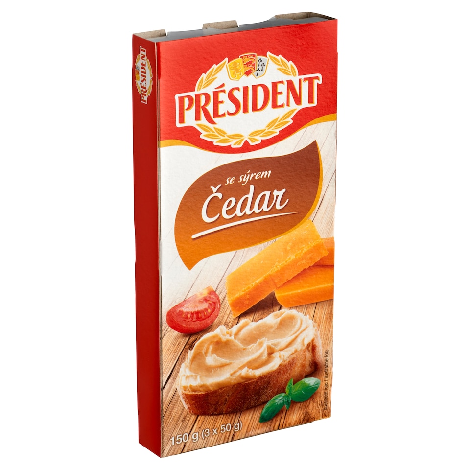 Obrázek 1 pro produkt Président Se sýrem 3 x 50g (150 g)