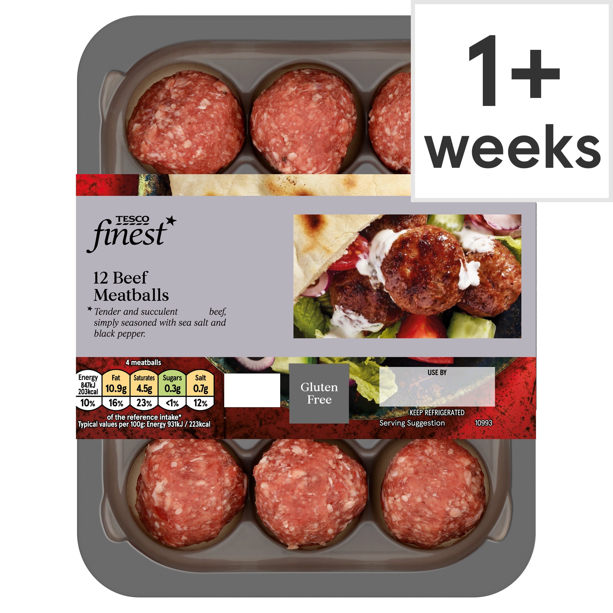 Tesco Finest 12 British Beef Meatballs 