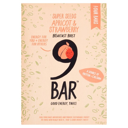 9BAR APRICOT & S/BERRY B/FAST BOOST BAR 200G