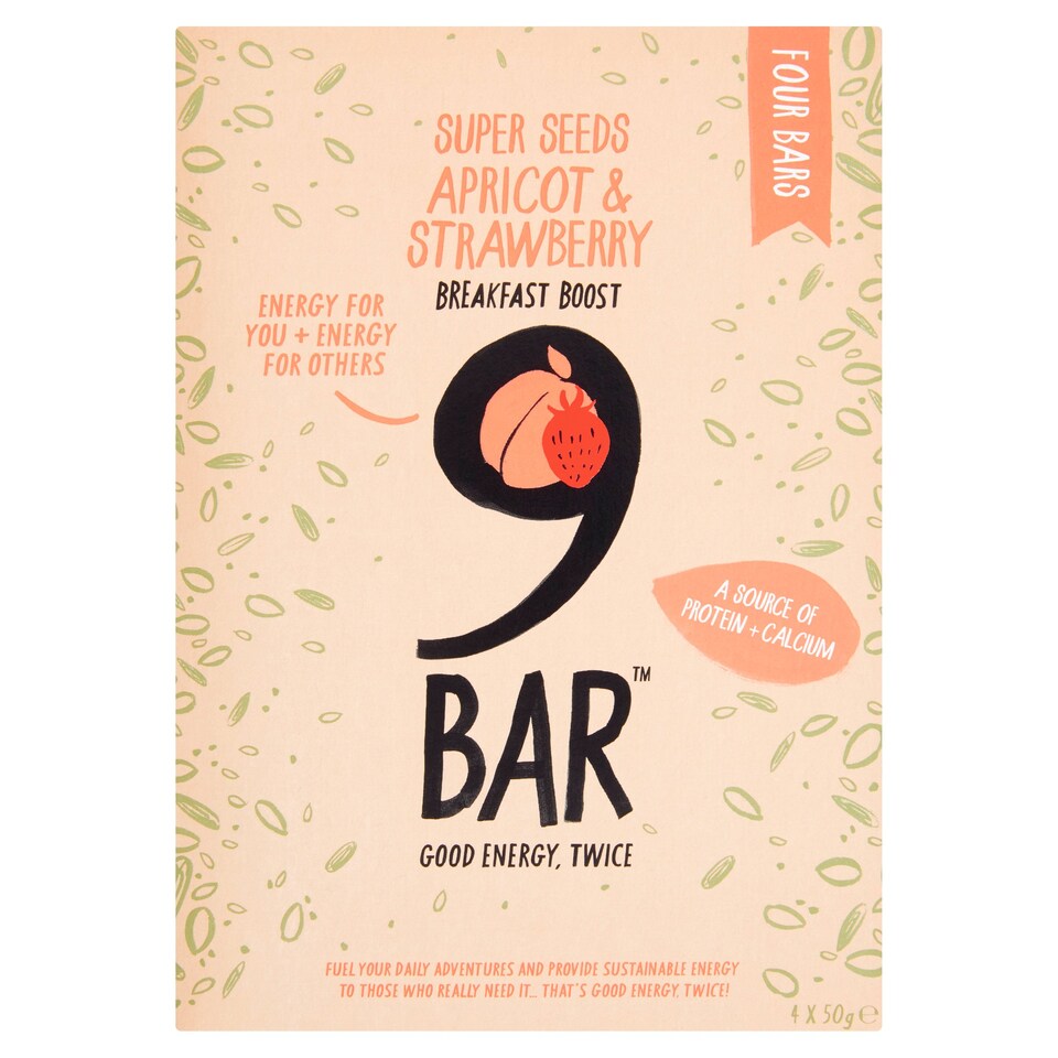 9BAR APRICOT & S/BERRY B/FAST BOOST BAR 200G
