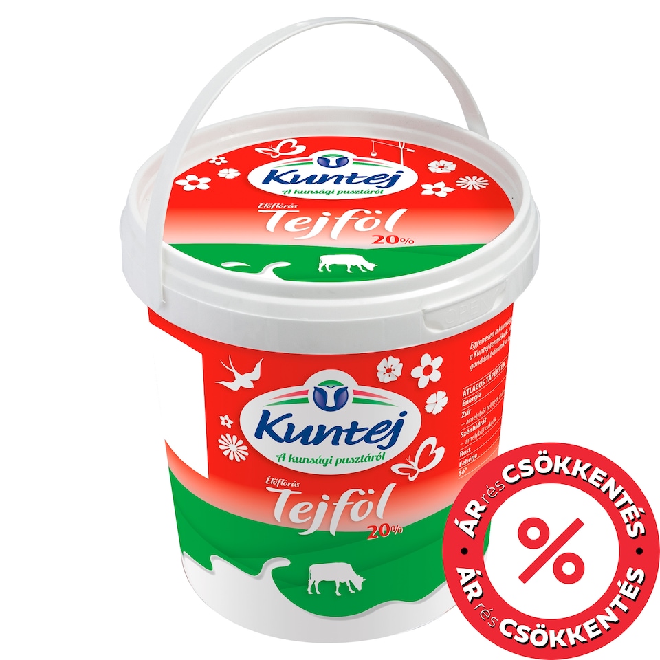 Kuntej Sour Cream with Live Culture 20% 800 g