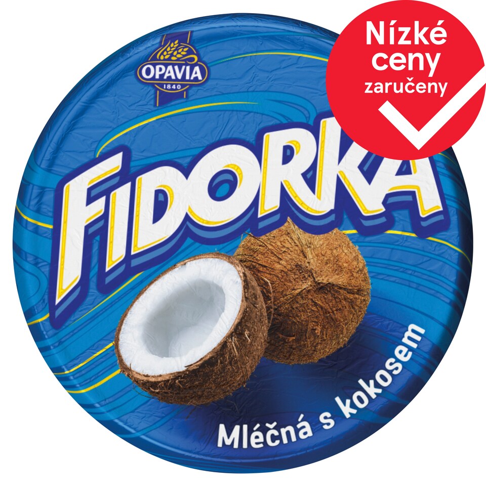 Opavia Fidorka Mléčná s kokosem, modrá 30g