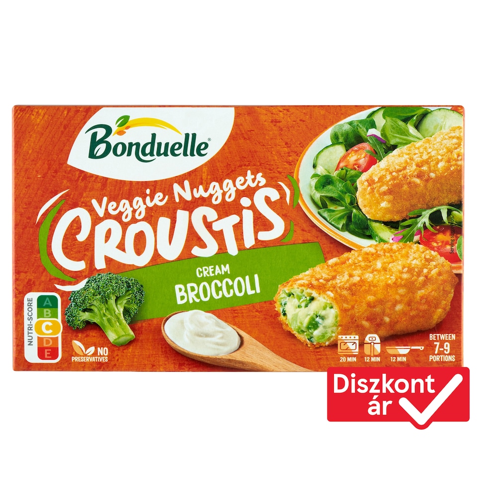 image 1 of Bonduelle Veggie Nuggets Quick-Frozen Breaded and Pre-Baked Vegetable Disc with Cheese 305 g