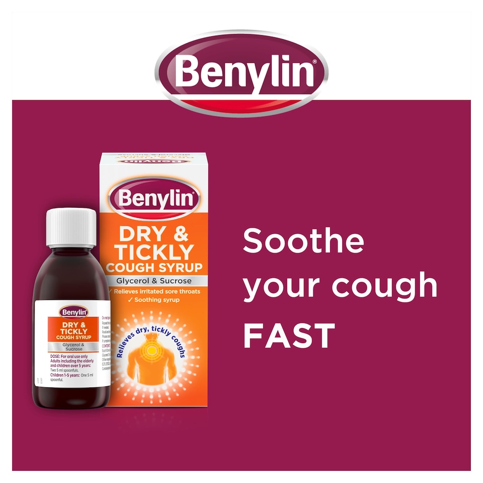 image 1 of Benylin Dry & Tickly Cough Relief Syrup 300ml