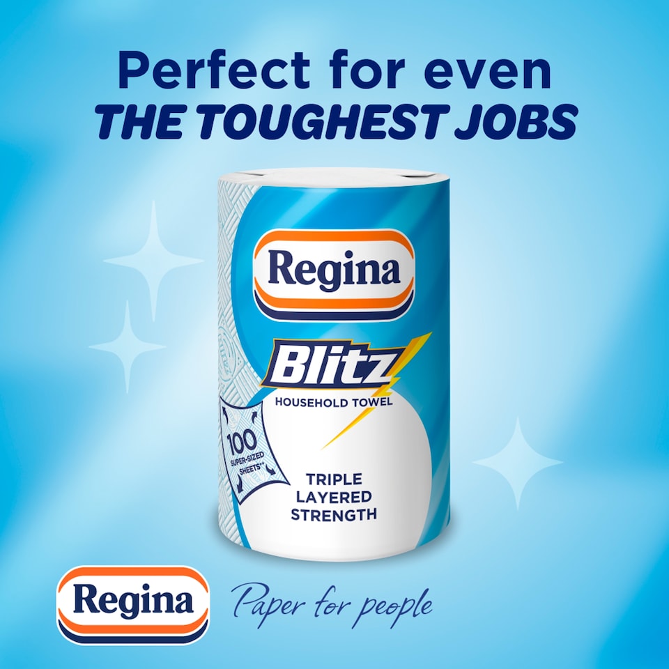 image 1 of Regina Blitz Kitchen Roll 100 Supersized Sheets 1 Roll
