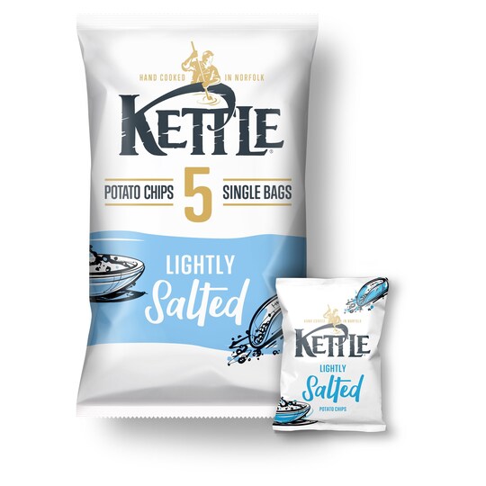 Kettle Lightly Salted Crisps 5 X 25G Tesco Groceries