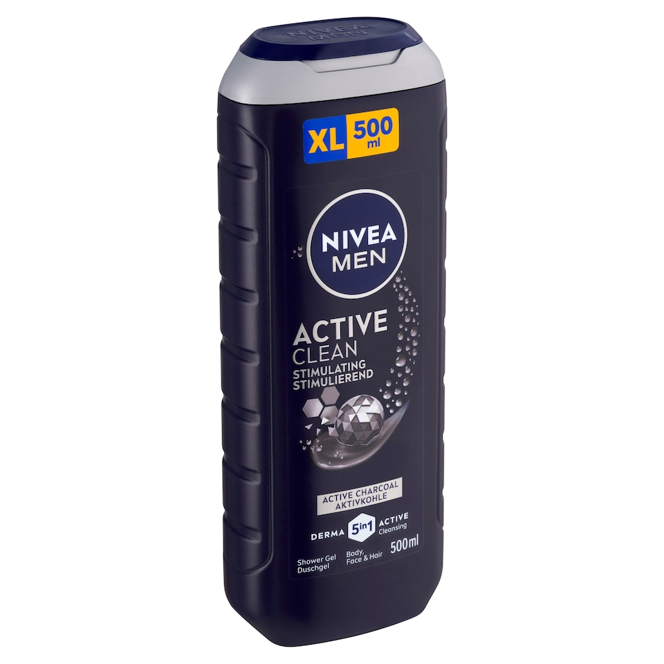 Obrázek 1 pro produkt Nivea Men Active Clean 5 v 1 Sprchový gel 500ml