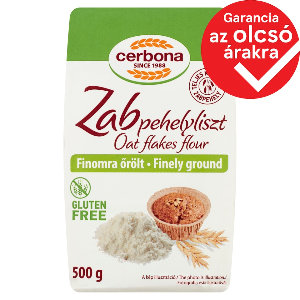 Cerbona Gluten Free Finely Ground Oat Flakes Flour 500 g