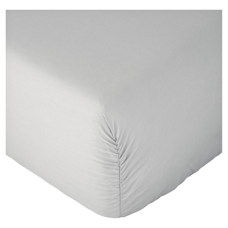 F&F Home Hotel Silver 400 Thread Count Cotton Tencel True Grip Fitted Sheet Super King