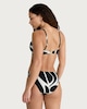 image 3 of F&F Abstract Print Buckle Accent Bikini Top in Multi Black White