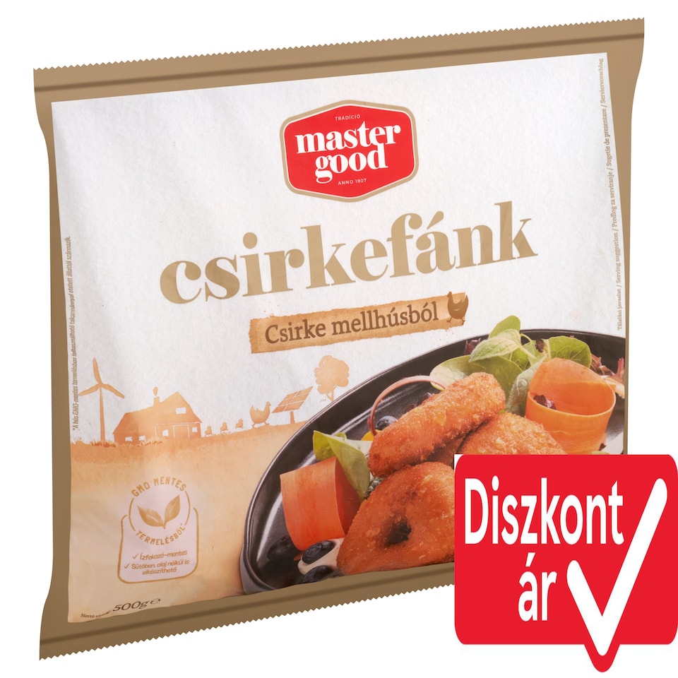 Master Good gyorsfagyasztott, panírozott, elősütött csirkefánk 500 g