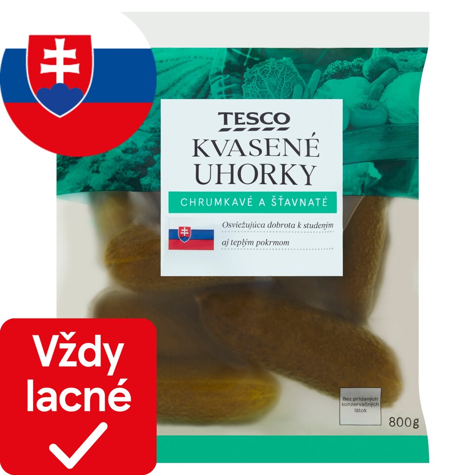 Tesco Kvasené uhorky 800 g
