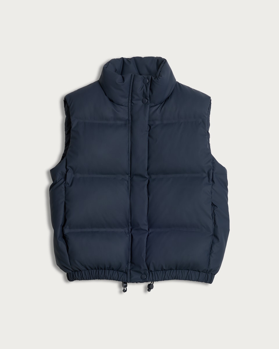image 1 of F&F Active OUTDOOR Shower Resistant Padded Zip Through Gilet in Navy
