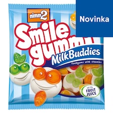 nimm2 Smilegummi Milk Buddies želé s odstredeným mliekom, ovocnou príchuťou a vitamínmi 90 g