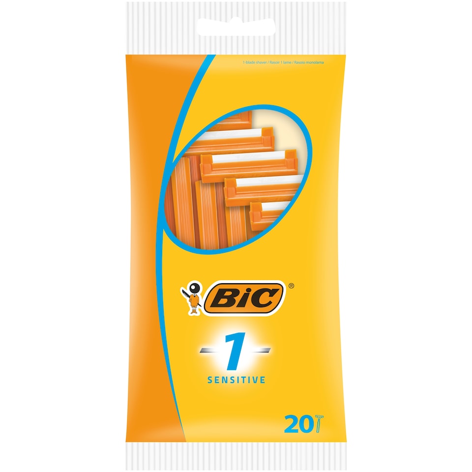 image 1 of BIC 1 Sensitive Mens Razor 20 Pack