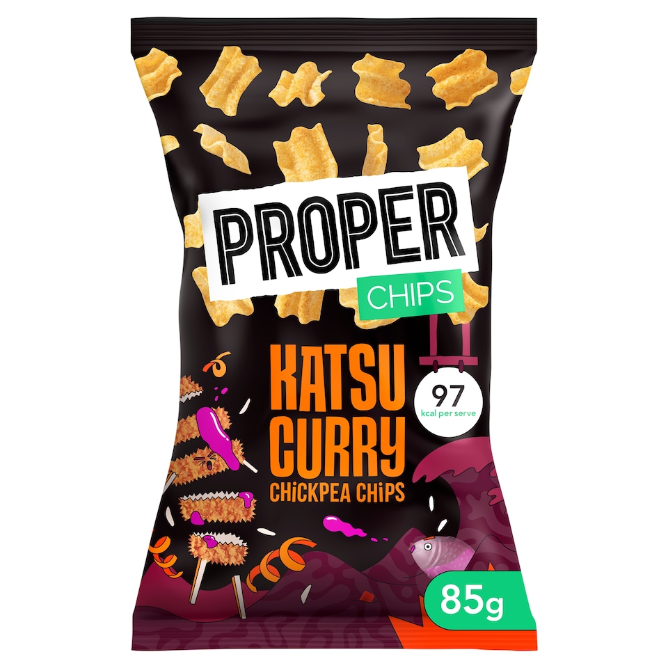 PROPERCHIPS Katsu Curry Chickpea Chips 85G