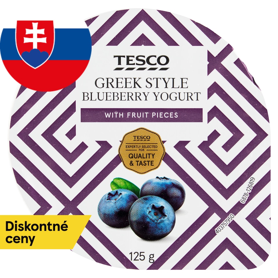Tesco Greek Style jogurt čučoriedkový 125 g