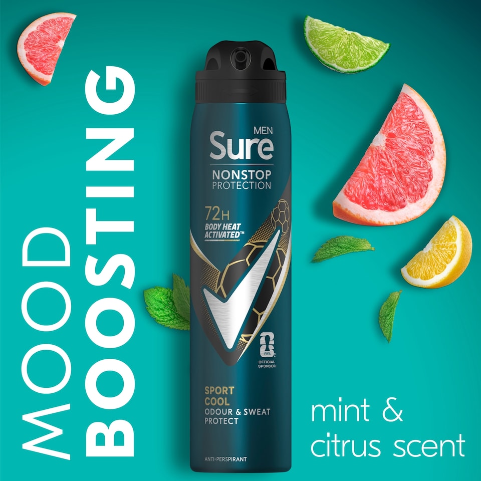 image 1 of Sure Men Sport Cool 72h Antiperspirant Deodorant 250ml