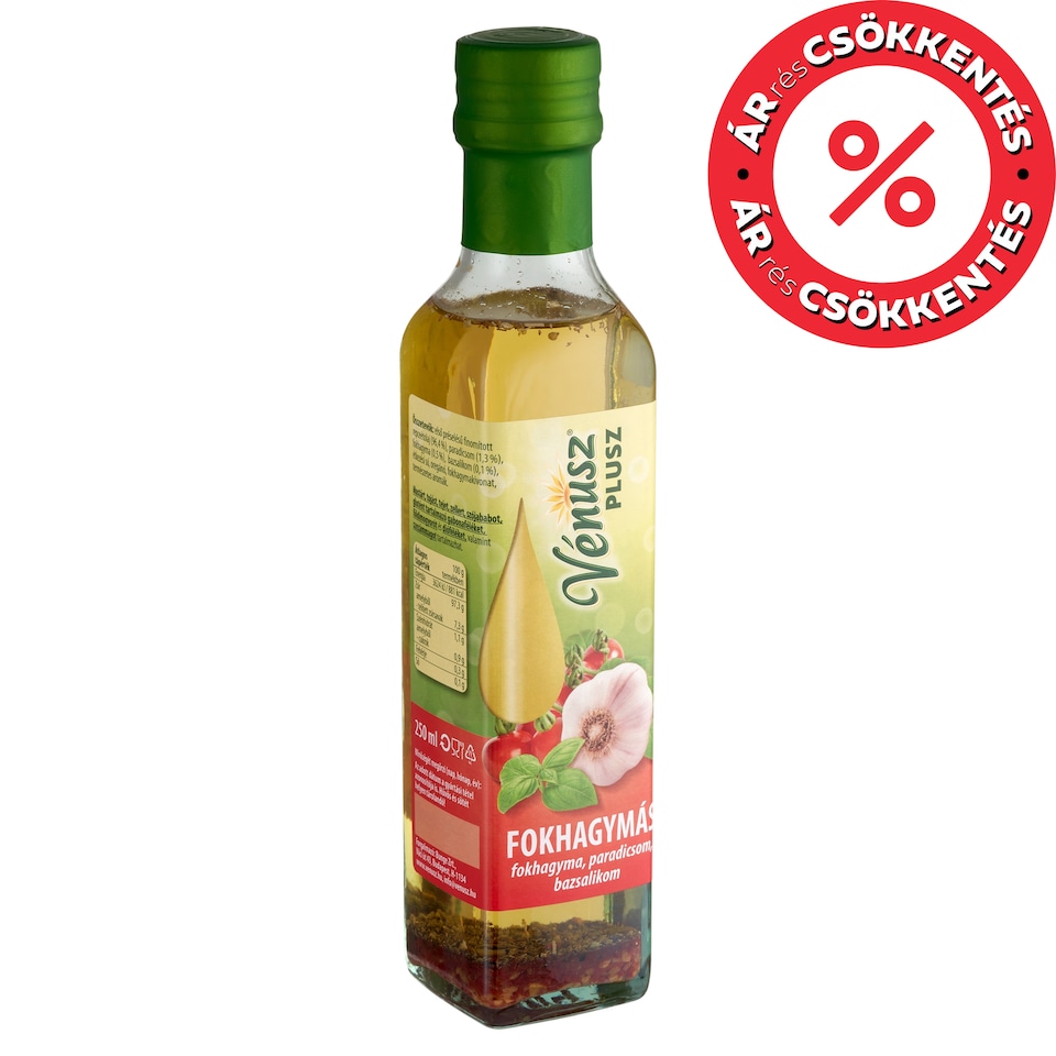 Vénusz Plusz repceétolaj fokhagymás, paradicsomos és bazsalikomos fűszerezéssel 250 ml