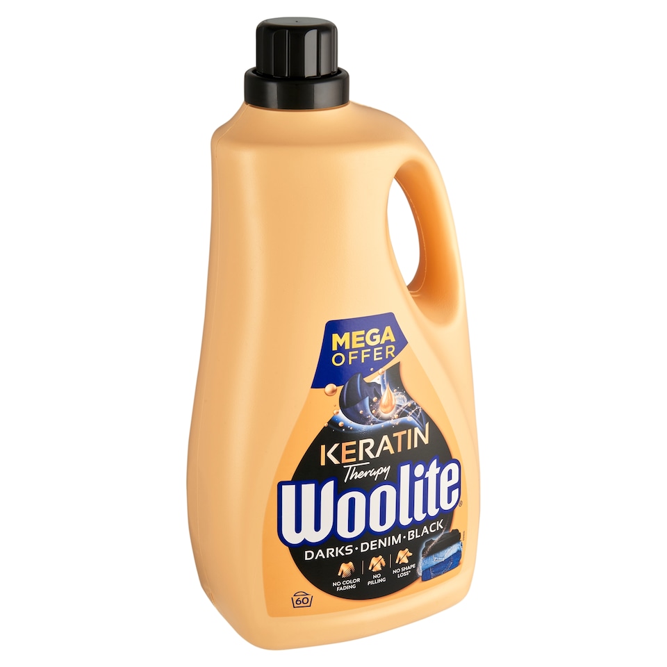 Obrázek 1 pro produkt Woolite Keratin Therapy Darks Denim Black tekutý prací přípravek s keratinem 60 praní 3,6l