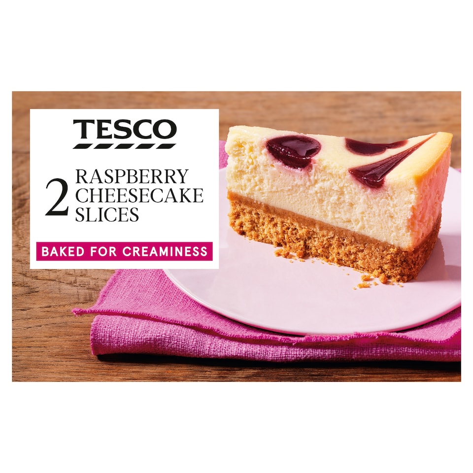 Tesco Raspberry Cheesecake Slices 2 Pack 180g
