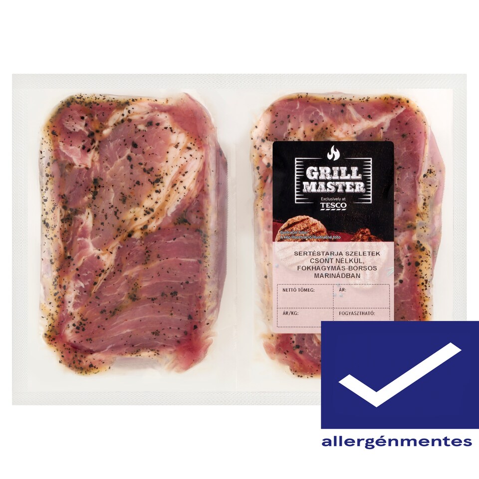 Grill Master Boneless Pork Chops in Garlic-Pepper Marinade 600 g