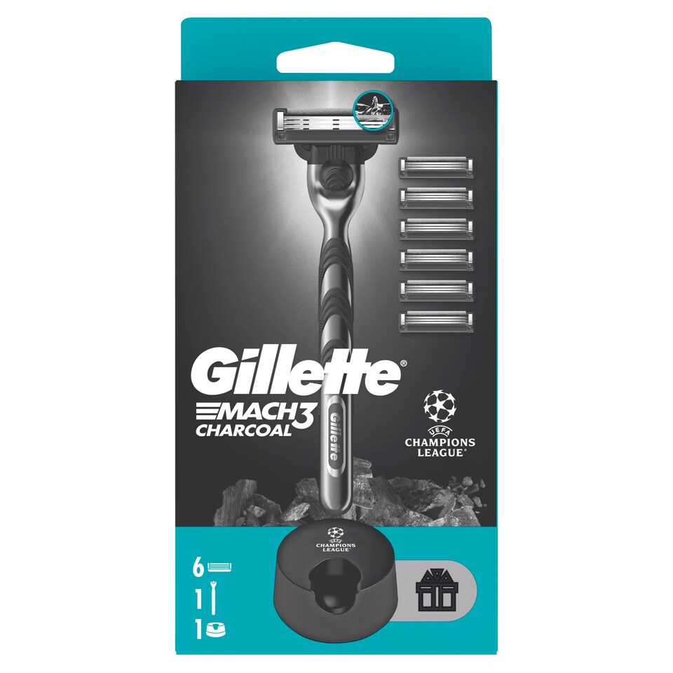 image 1 of UEFA Champions League Special Edition Gillette Mach3 Charcoal Holiaci Strojček pre Mužov