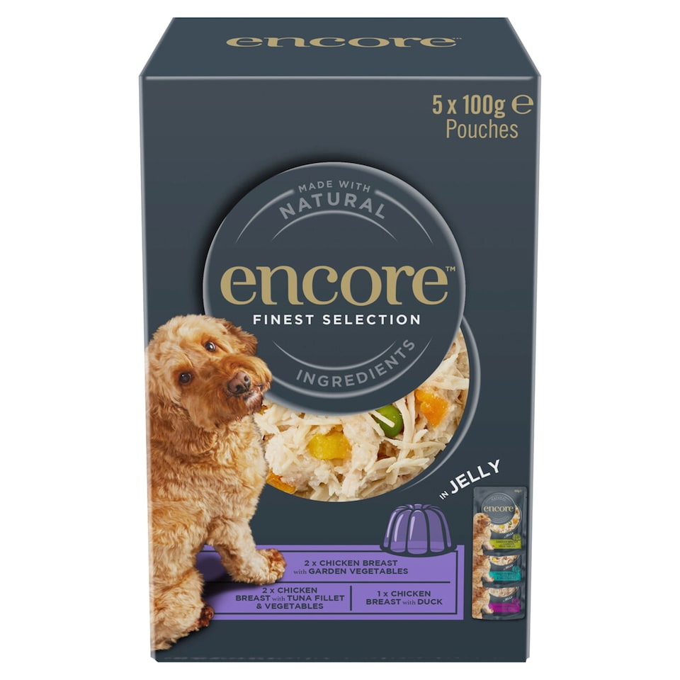 image 1 of Encore Finest Selection In Jelly Dog Pouches 5X100g