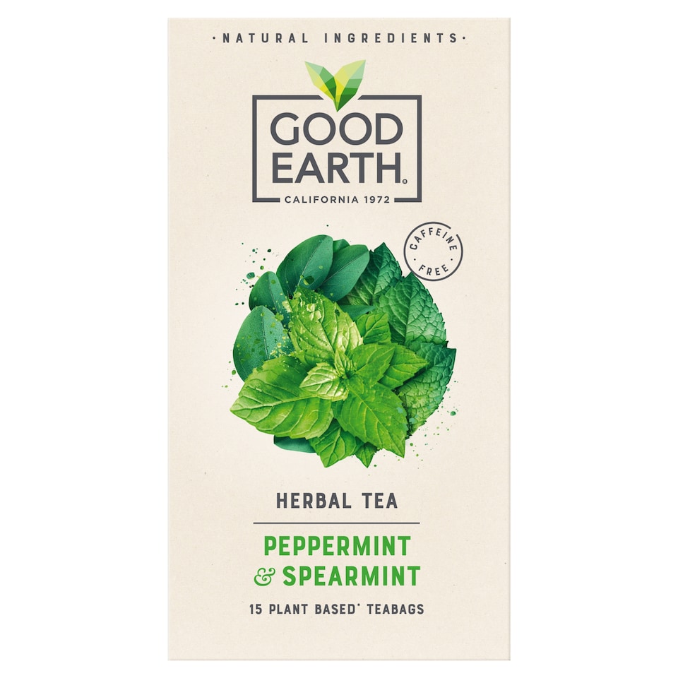 Good Earth Herbal Tea Peppermint, Spearmint 15 Tea Bags 27g