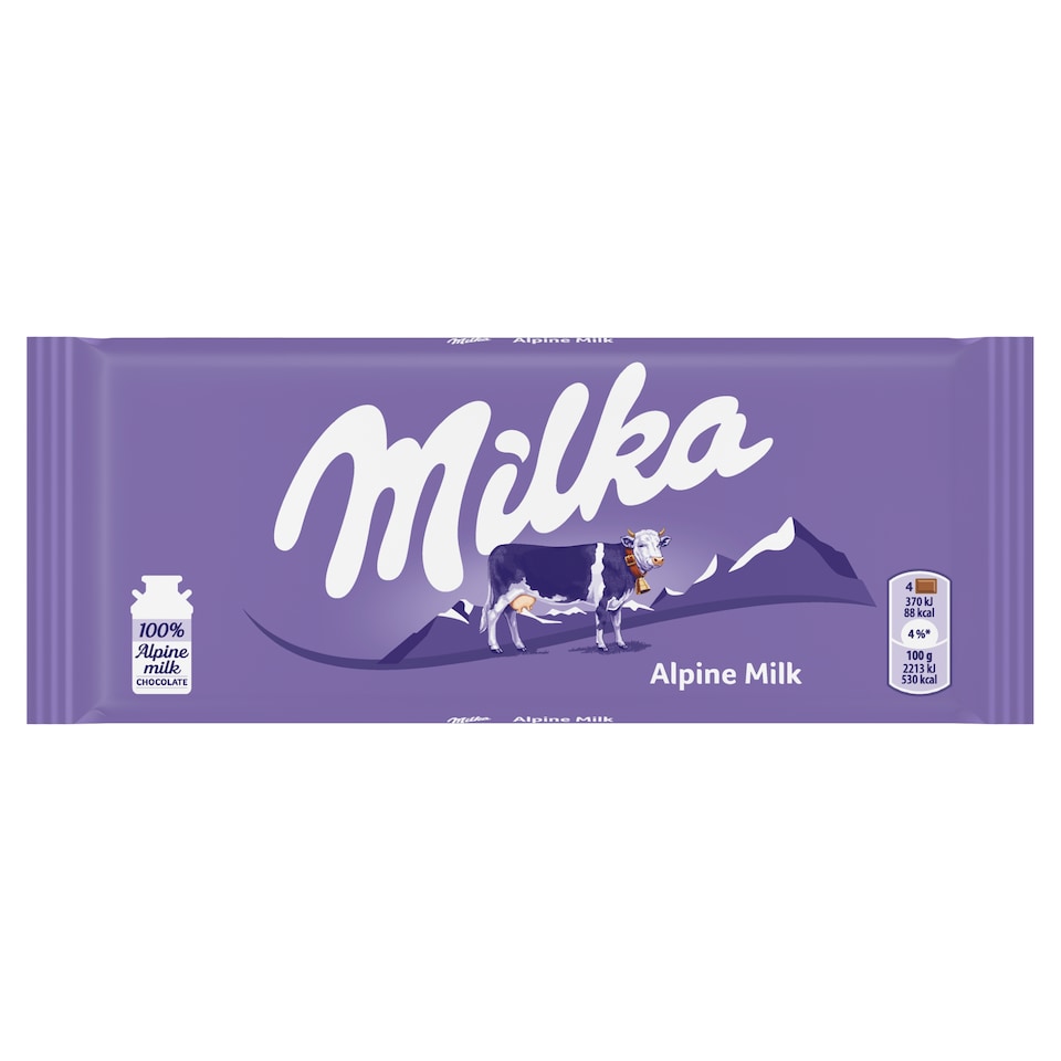 Milka Alpine Chocolate Bar 100G