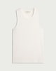 image 4 of F&F Cotton Rich Ribbed Vest in Ecru