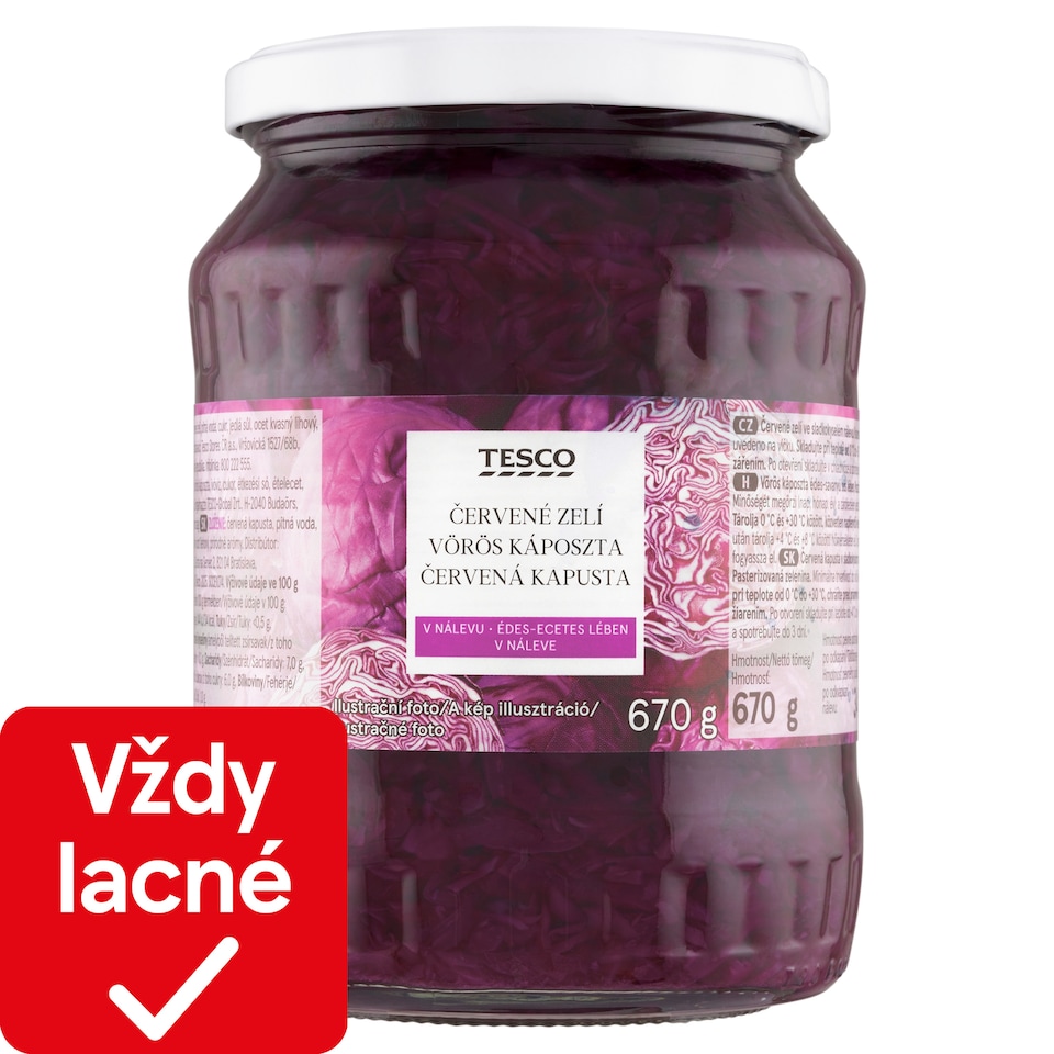 Tesco Red Cabbage in Pickle 670 g