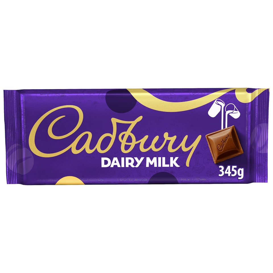 CADBURY DAIRY MILK CHOCOLATE BAR 345G