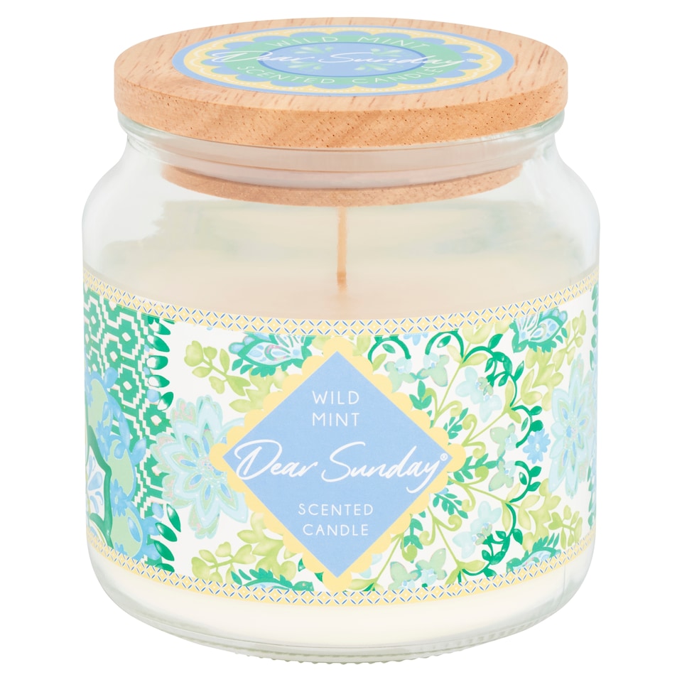 TESCO DEAR SUNDAY WILD MINT CANDLE 350G