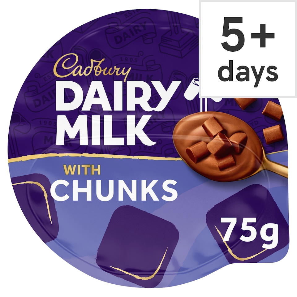 image 1 of Cadbury Dairy Milk Chunks Chocolate Dessert 75G
