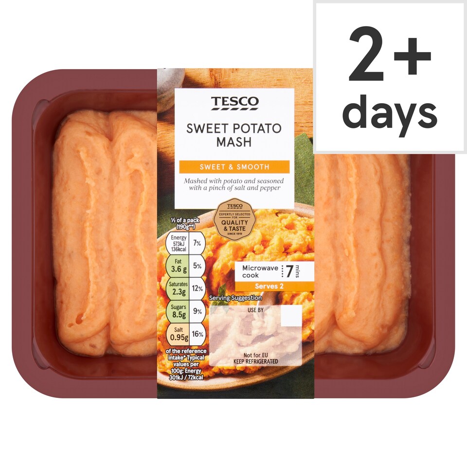 Tesco Sweet Potato Mash 400G