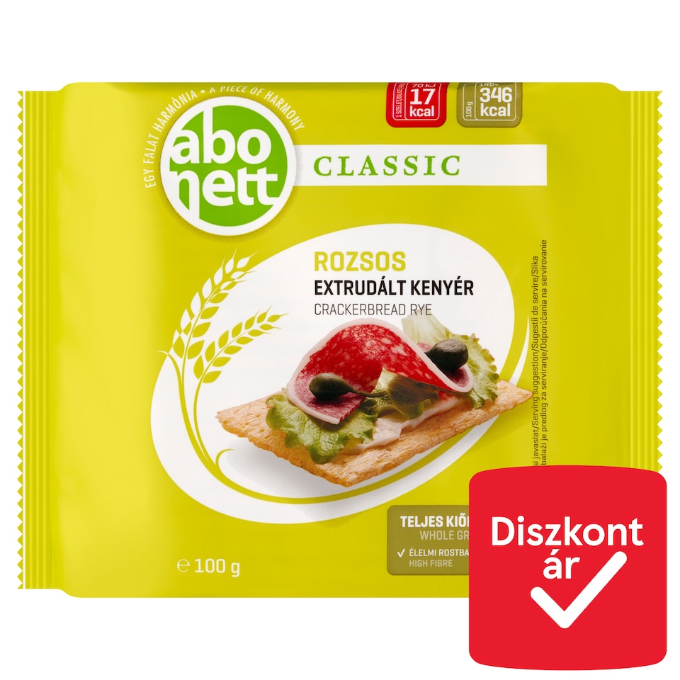 Abonett Classic rozsos extrudált kenyér 100 g  1. kép