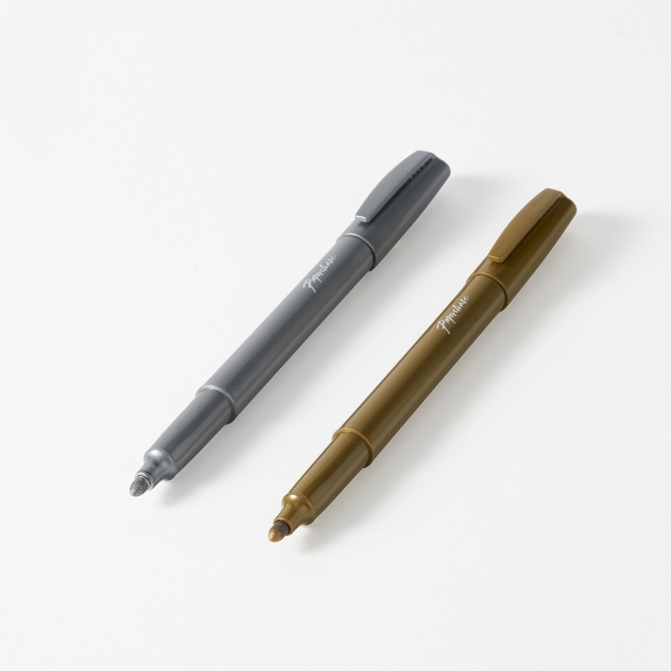 image 1 of Paperchase 2PK Metallic Permanent Markers