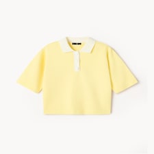 F&F Knitted Rugby Shirt in Yellow