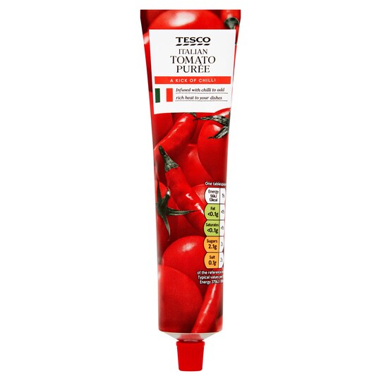 Tesco Tomato Puree With Chilli 135G Tesco Groceries