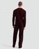 image 3 of F&F Long Sleeved Fleece Check Print Pyjamas in Burgundy