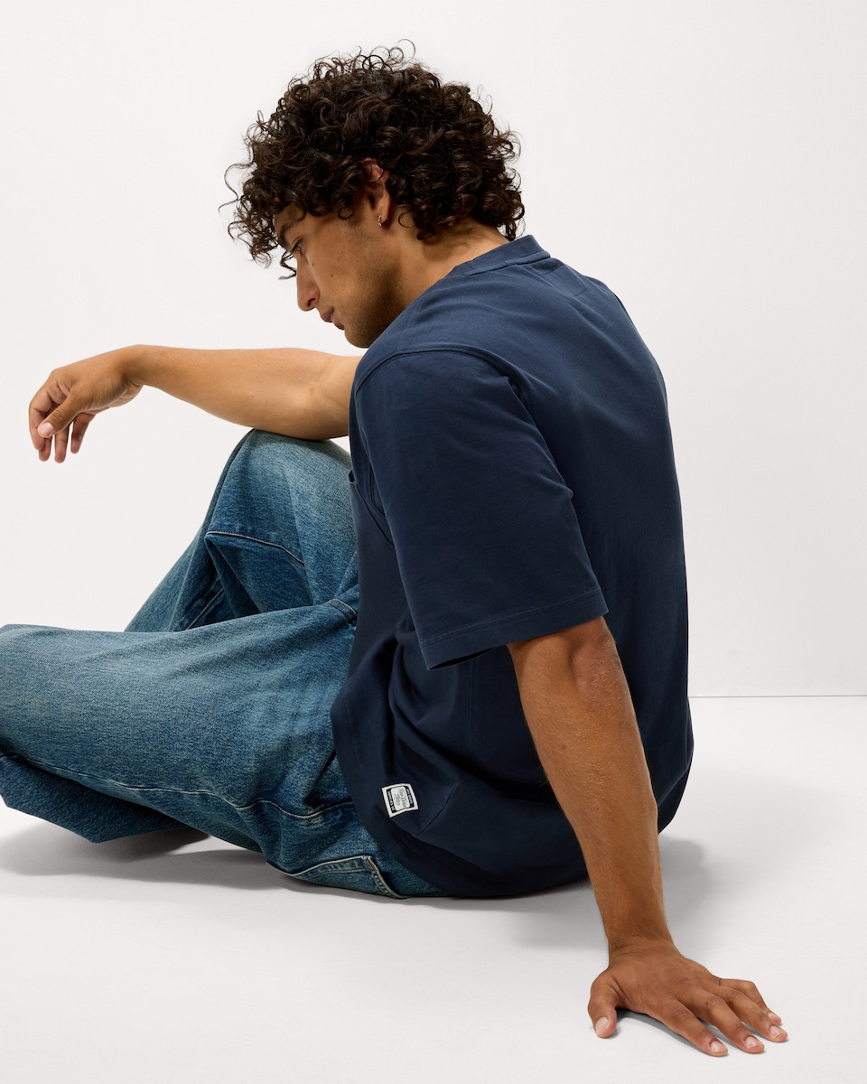 image 1 of RDA Pure Cotton Pocket T-Shirt in Navy
