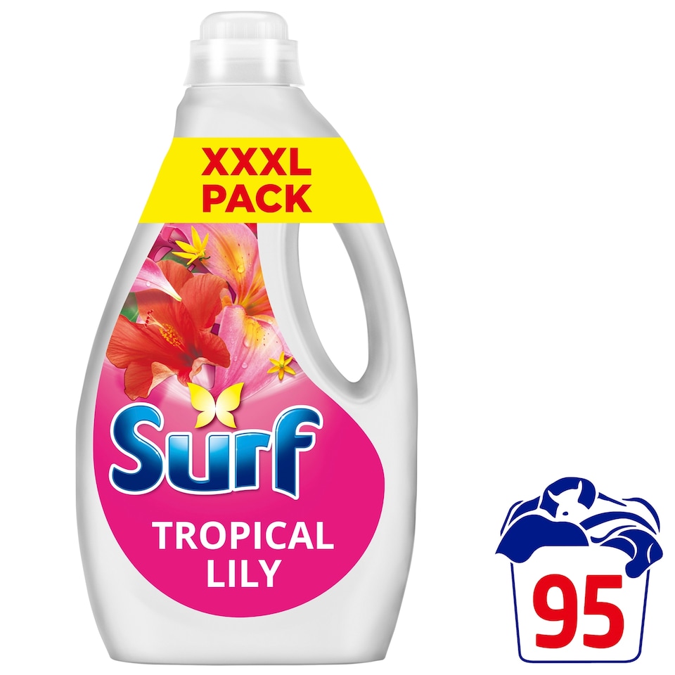 image 1 of Surf Tropical Lily Liquid Laundry Detergent 95 Washes 2565ml