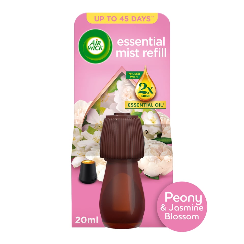 image 1 of Air Wick Essential Mist Refill Peony & Jasmine Blossom Air Freshener 20ml